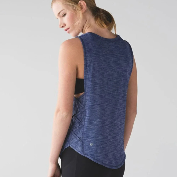 Lululemon Var-City  Muscle Tank Heathered Hero Blue - Picture 2 of 12